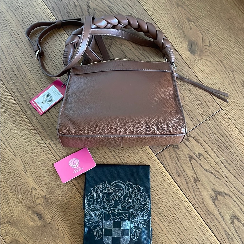 Vince Camuto Brown Leather Shoulder/Crossbody Bag